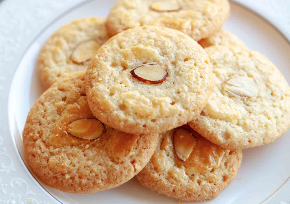 Bake chewy almond cookies
